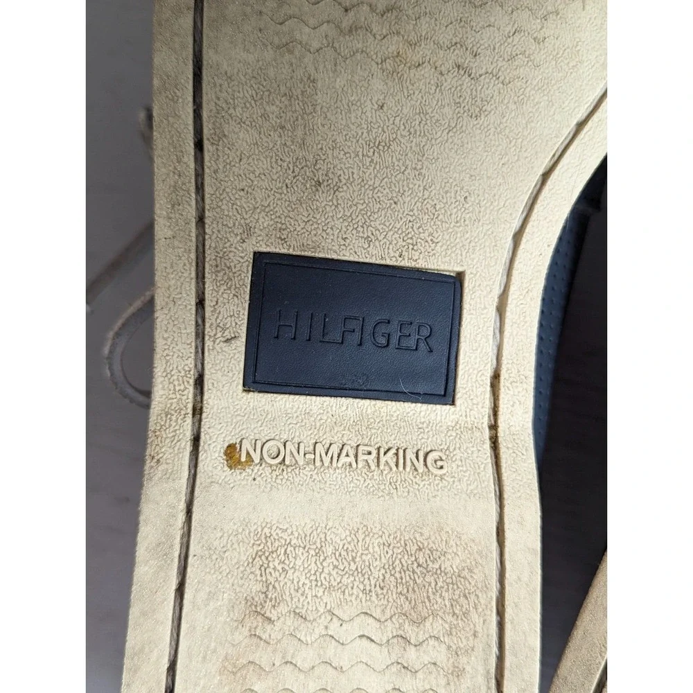 Tommy Hilfiger Boat Shoes Sz 9.5 Blue‎ Leather Casual Lace Up Non Marking Bowman